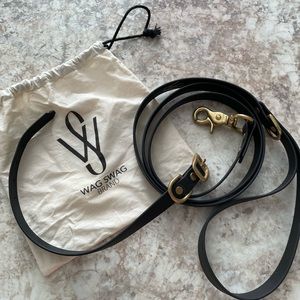 Luxury Vegan Leather Dog Collar and Leash set by Wag Swag